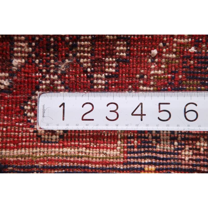 Shiraz Persian Vintage Area Rug Handmade Wool Carpet - 3'1"x 4'3"