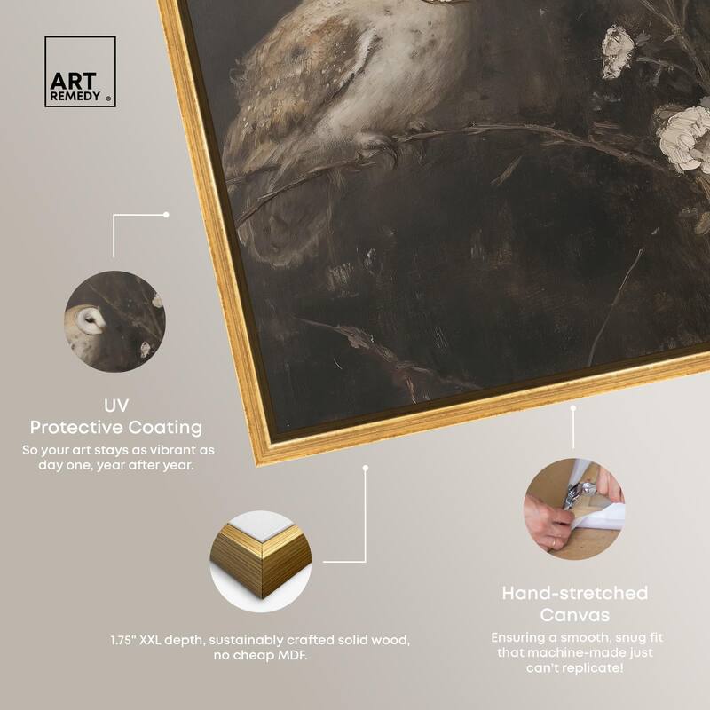 Owl in the Shadows I Canvas by Art Remedy