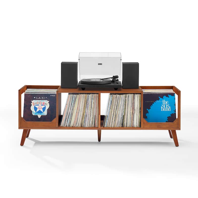 Crosley Asheville Low Record Storage Console - 16"d x 60.13"w x 20.5"h