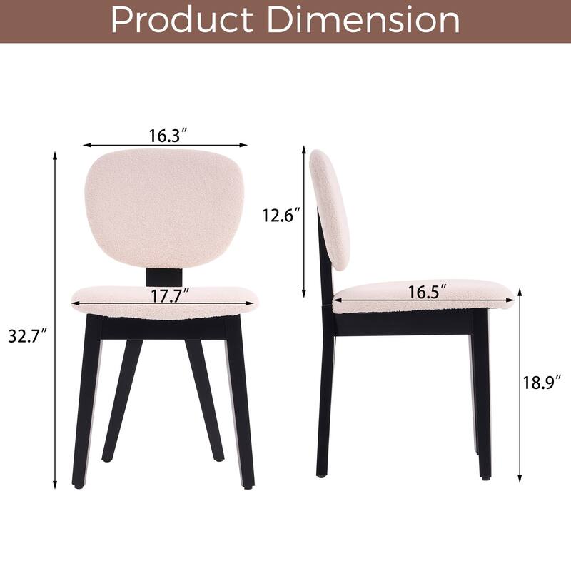 Set of 2/4/6 Mid-Century Modern Upholstered Dining Chairs