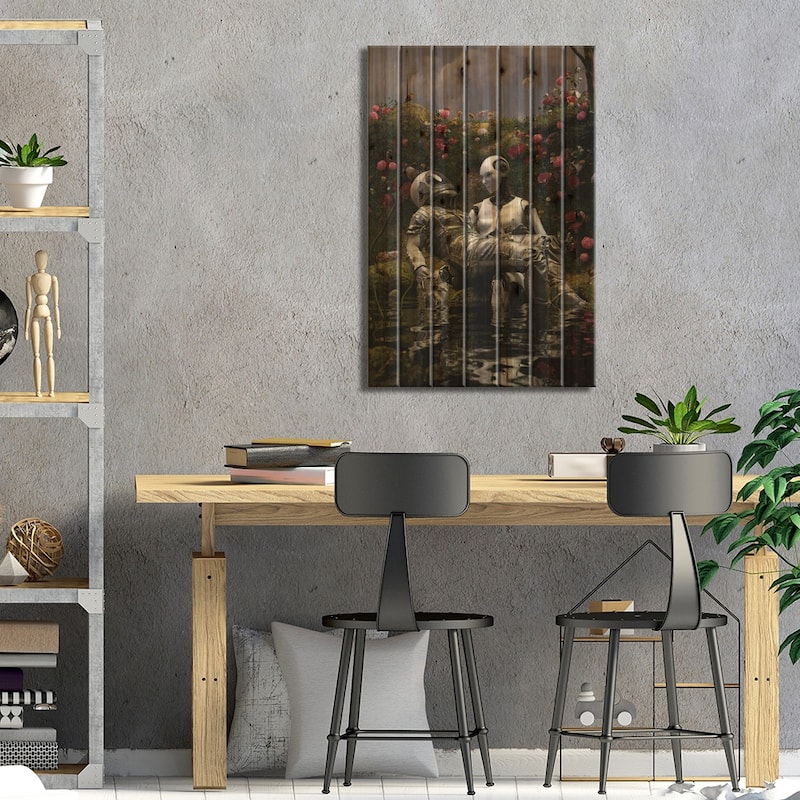 The Pieta Print On Wood by Nicebleed - Multi-Color
