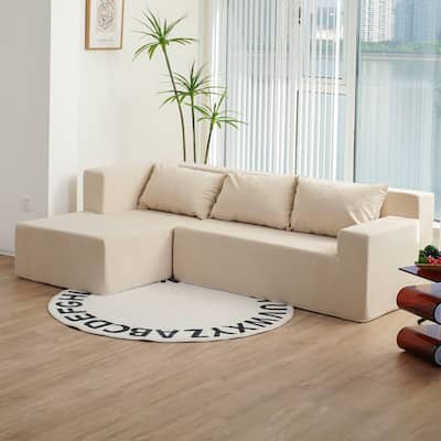 Sectional Couch Covers Sofa with Pillowcases