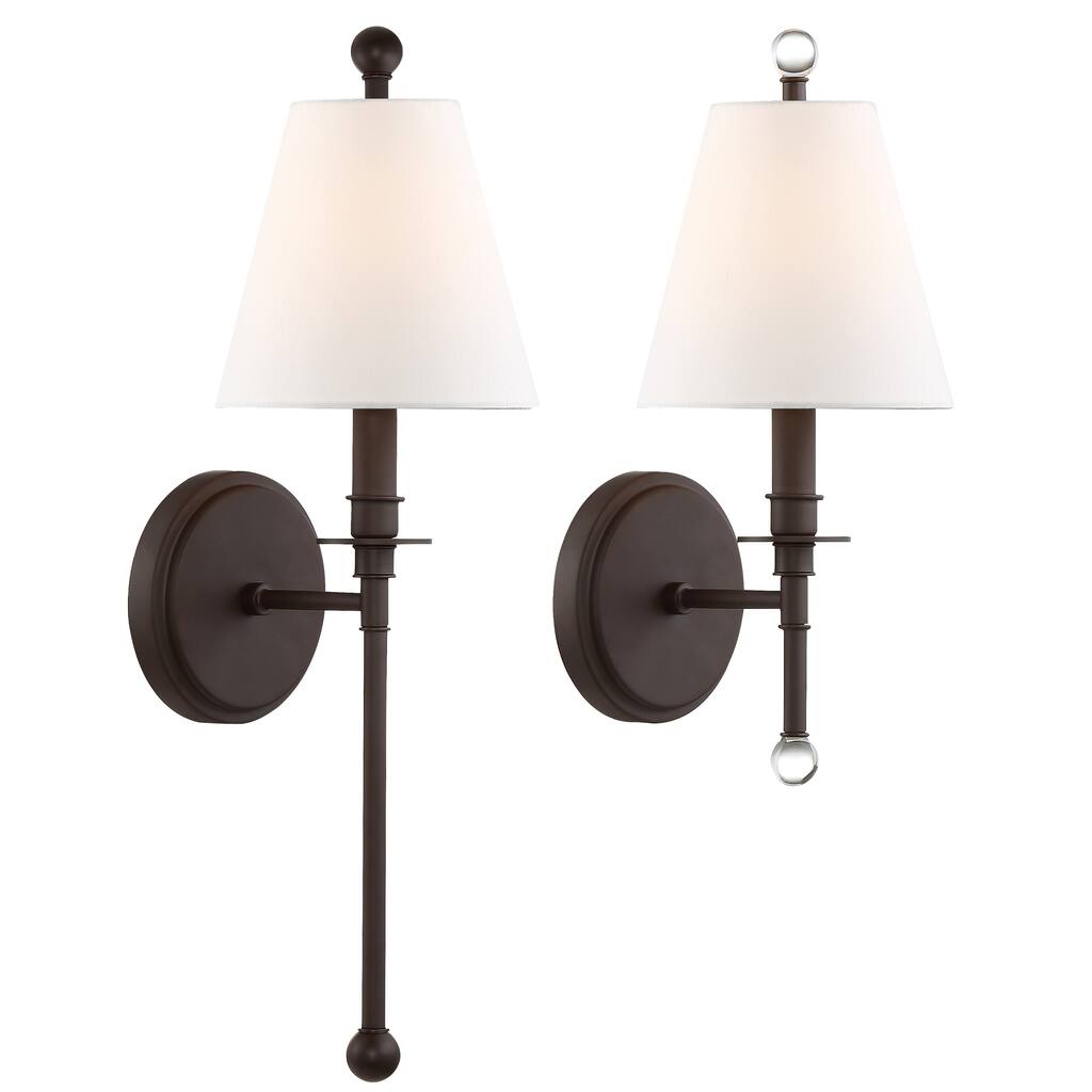Riverdale 1 Light Dark Bronze Wall Mount - 6'' W x 14.5'' H x 7'' D