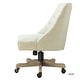 Modern Tufted Armless Home Office Chair, Comfy Upholstered Desk Chair 