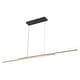 preview thumbnail 9 of 21, 59" Modern Black/Gold Linear Integrated LED Pendant Kitchen Island Light Bar