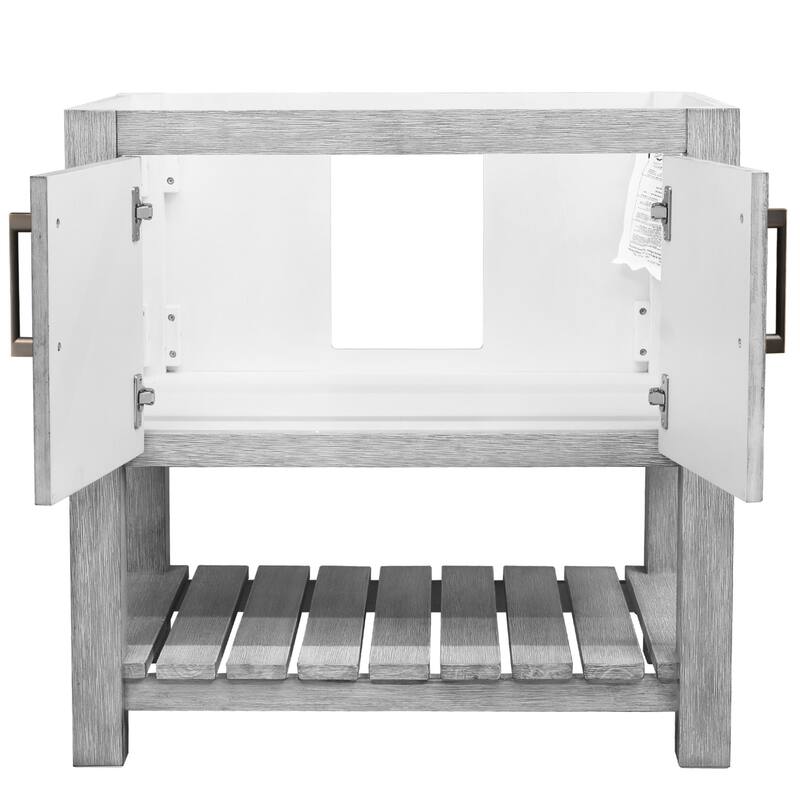 Miseno MV-30SG-NOBV-CAR-324G-MIR 30" Free Standing Single Basin Vanity