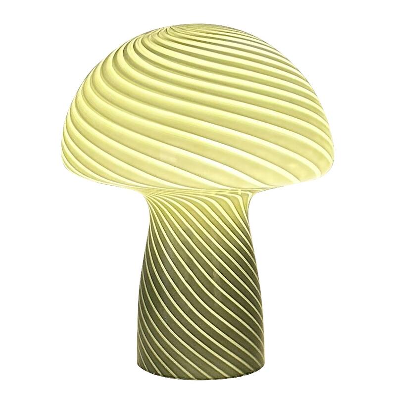 Glass Mushroom Lamp Translucent Small Nightstandable Lamps