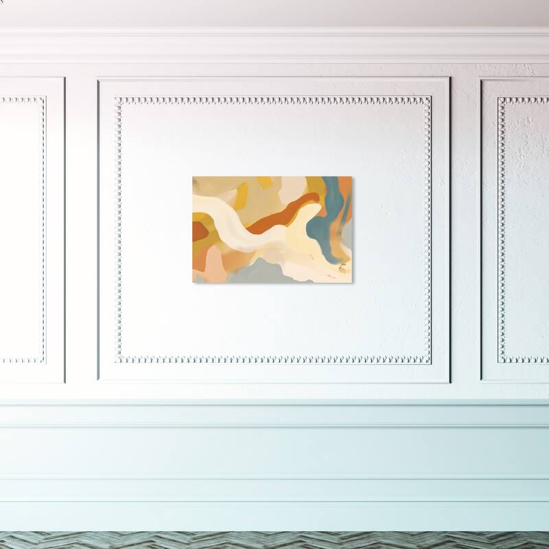 Wynwood Studio Abstract All Spices at One White and Vanilla Modern & Contemporary Wall Art Canvas Print - 45 x 30