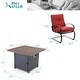 preview thumbnail 9 of 10, PHI VILLA Auto-ignition 5-piece Gas Fire Pit Table and Chair Set
