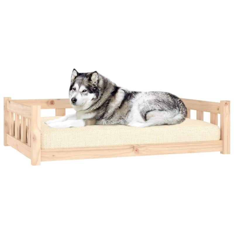vidaXL Dog Bed Natural Pine Solid Pine Wood Large Durable Dog Bed - 29.7 x 41.5 x 11.0