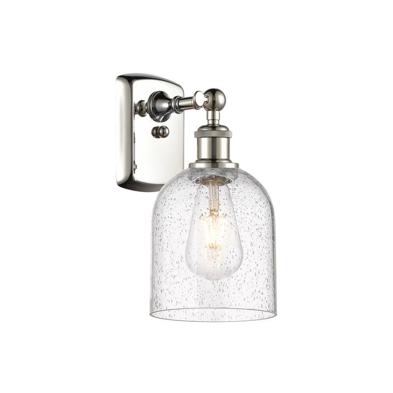 Innovations Lighting 516-1W-11-6 Bella Sconce Bella 11" Tall Wall - Polished Nickel / Seedy