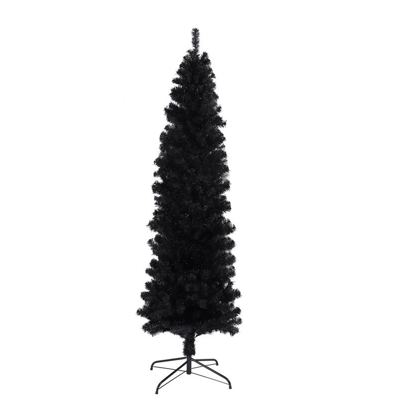 7.5FT Slim Artificial Christmas Tree Includes Foldable Metal Stand