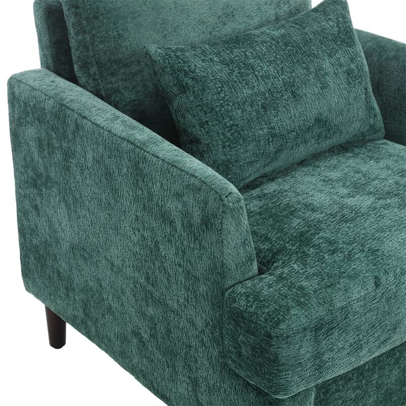 Wood Frame Armchair, Modern Accent Chair Lounge Chair for Living Room