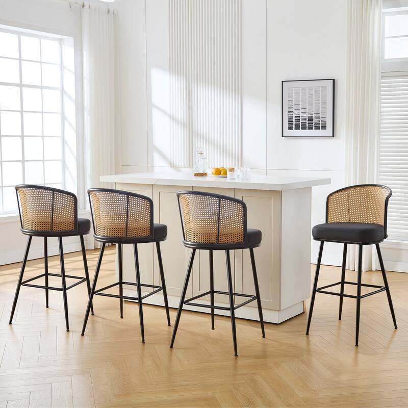 26"/29" Rattan Upholstered Bar Stool /Counter Stools Set of 2/3/4