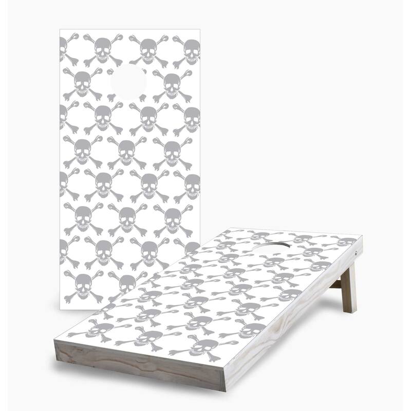 Skull Pattern Cornhole Boards