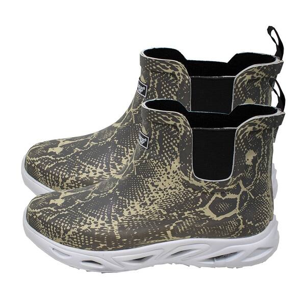 slide 1 of 6, FROGG TOGGS Grey Snakeskin Low Cut Splish Splash Rain Boot Size 8