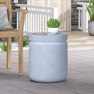 Noyes Outdoor  Lightweight Concrete Side Table by Christopher Knight Home