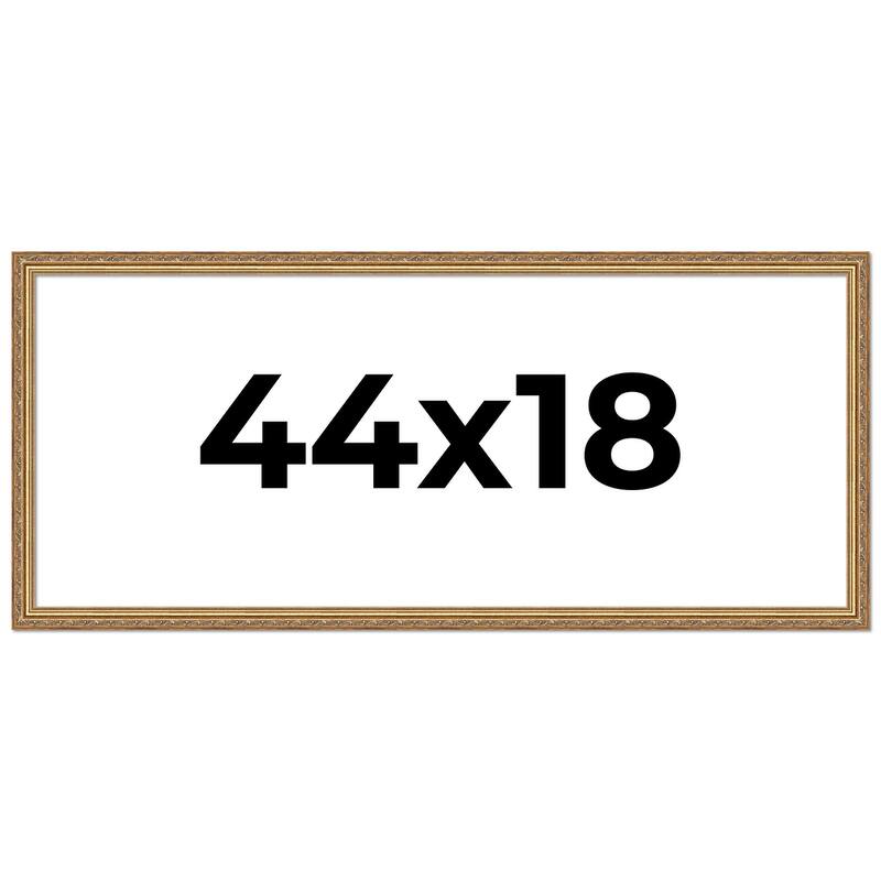 44x18 Frame Red Solid Wood Picture Frame Width 1.75 Inches | Interior Frame Depth 1 13/16 Inches