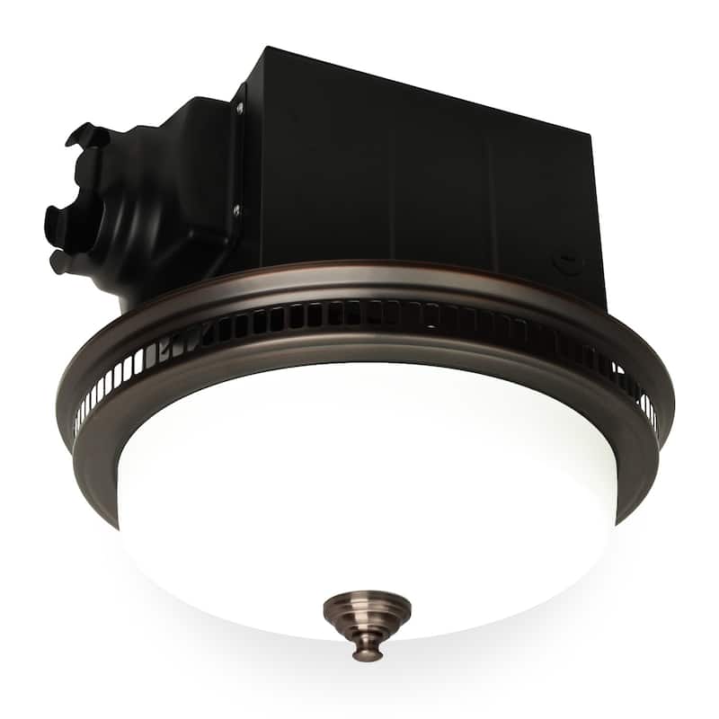 Ultra Quiet Bathroom Exhaust Fan with LED Light and Nightlight 110CFM 1.5 Sone Oil Rubbed Bronze Finish - Bright White