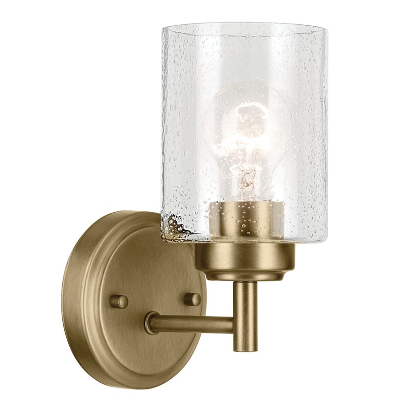 Kichler Lighting Winslow 1-Light Natural Brass Indoor Wall Sconce - 9.25