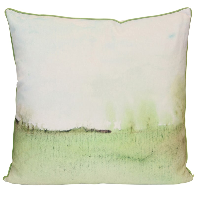 StyleCraft Tamara Day for StyleCraft Verdant Field Abstract II Pillow - Fresh Green, Soft Ivory & Muted Moss - 24" x 24"