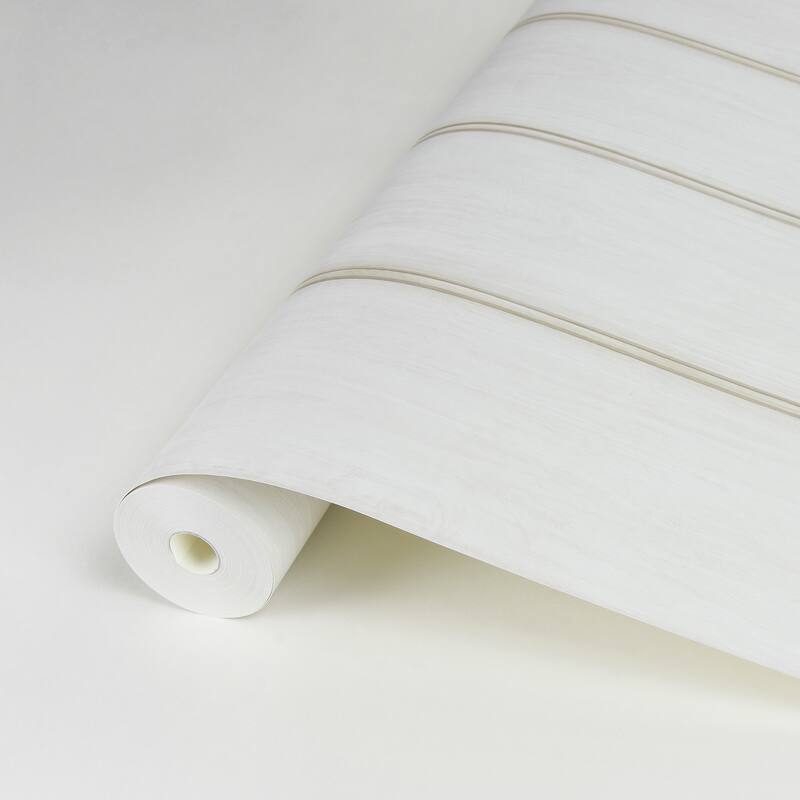 Zio and Sons Upstate Beardboard Aged White Wood Wallpaper