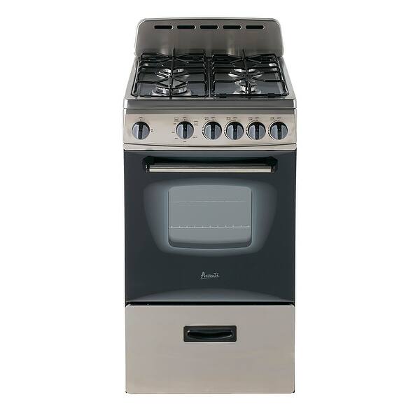 Avanti GR2013CSS 20 inch Gas Range 2.1 Cu. Ft. Oven Capacity Stainless Steel Bed Bath