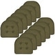 preview thumbnail 23 of 31, Sweet Home Collection Solid Color U-Shaped Memory Foam Chair Cushions - 16"x17" Set of 12 - Army Green