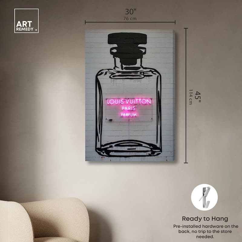 Parisian Parfum Pop Canvas by Art Remedy, Gallery Wrapped