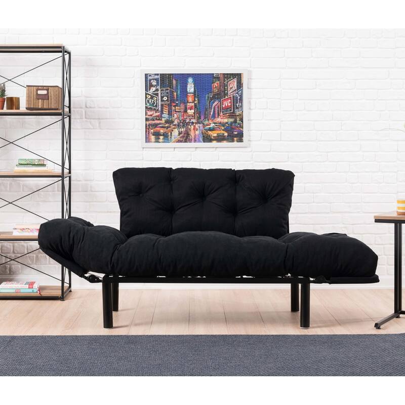 Gazapizm Metal Frame, Tufted Removable Cushions Loveseat