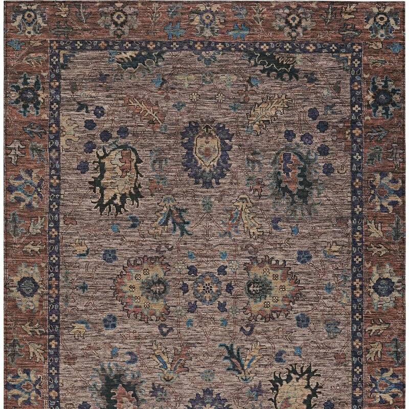 HomeRoots Floral Traditional Rectangle Outdoor Rug