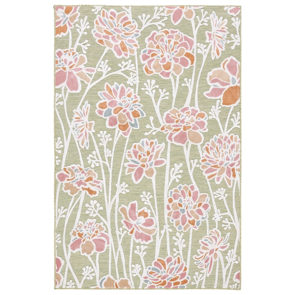 SAFAVIEH Cabana Carolane Indoor/ Outdoor Floral Rug