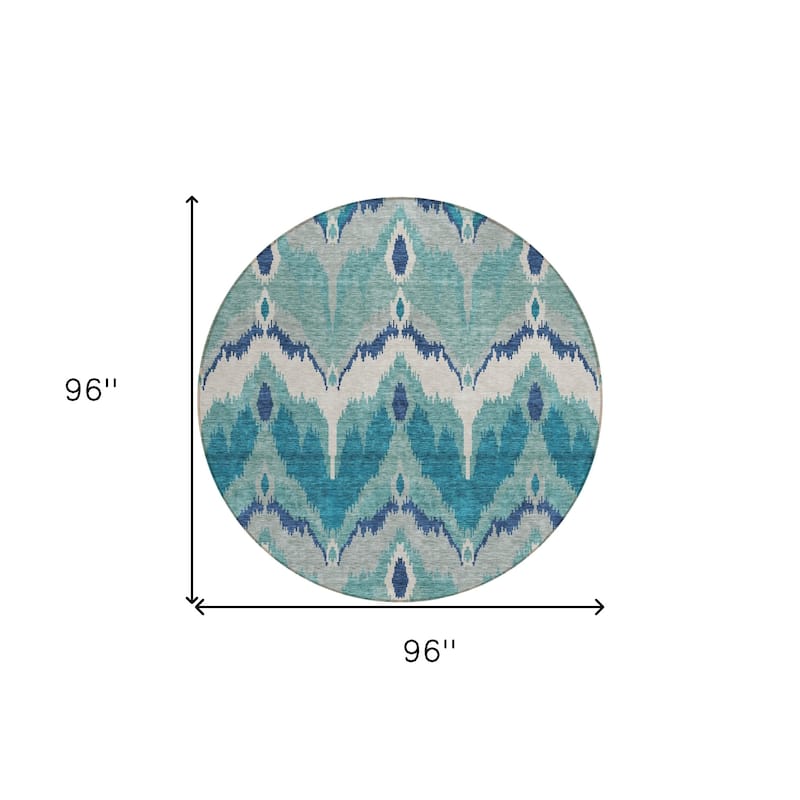HomeRoots Ikat Transitional Rectangle Outdoor Rug