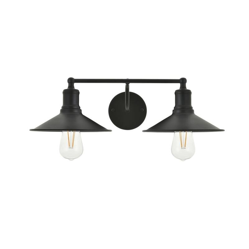 Nora Modern 2-light Wall Sconce with Flat Cone Shades