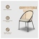 preview thumbnail 6 of 10, Urbane Modern Stylish Dining Chair with Vinyl Fabric Seat and Wicker Back for Dining Room & Kitchen, Set of 4