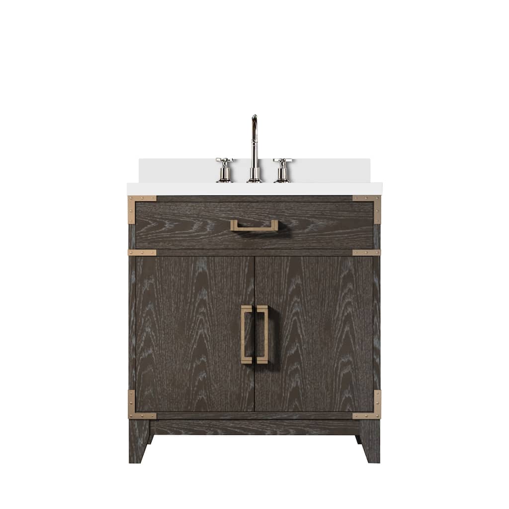 Laurel Bath Vanity Cultured Marble Top, Sink and Faucet