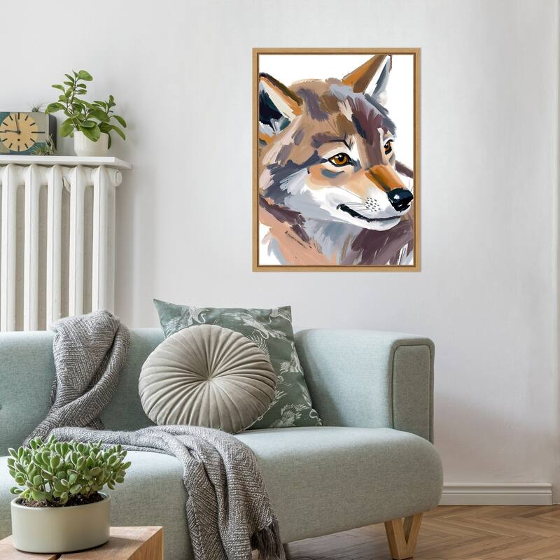 Wolf by Ohkimiko Framed Canvas Wall Art