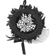 preview thumbnail 11 of 10, Haunted Hill Farm 15-In. Halloween Black and White Floral Wreath Pumpkins, Skulls, and Spiderweb for Haunted House Decoration