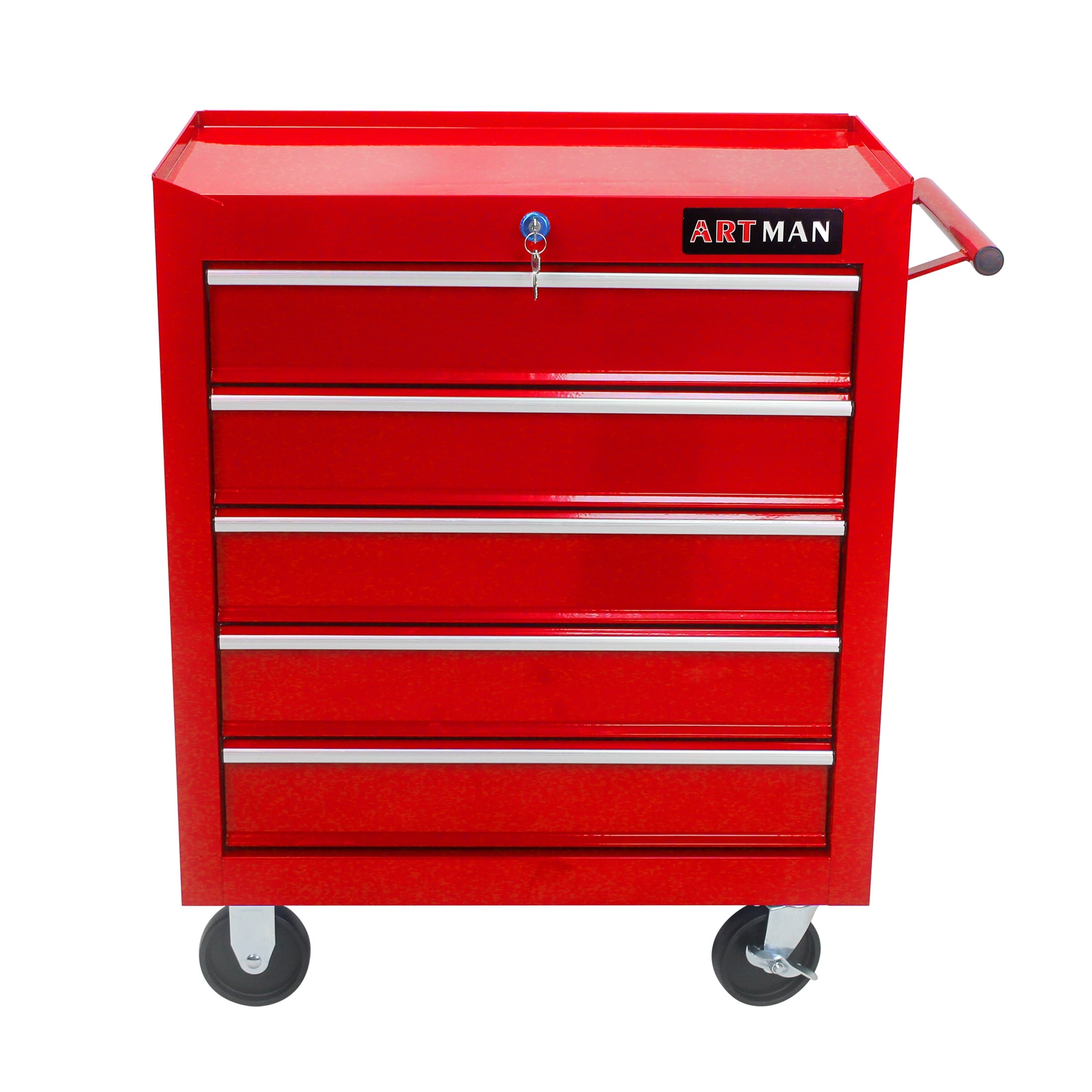 3-Drawer Rolling Tool Chest Cabinet, 38-Inch Tool Box, Multifunction Tool  Cart with Wheels and Wooden Top, Drawer Liner, Mobile Toolbox for Workshop
