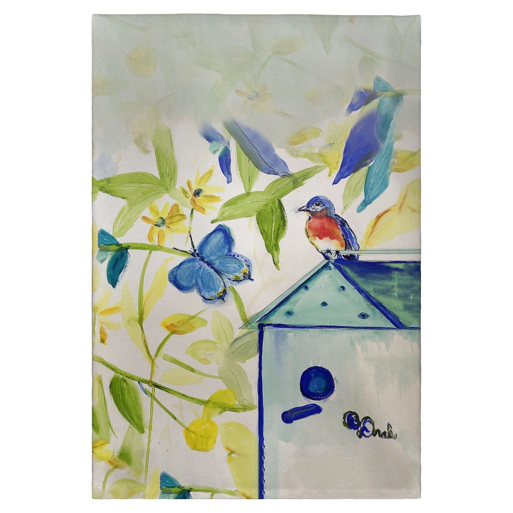 Blue Bird House Guest Towel - 20x20