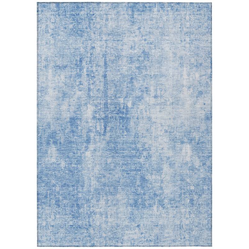 Machine Washable Indoor/ Outdoor Chantille Abstract Solid Rug