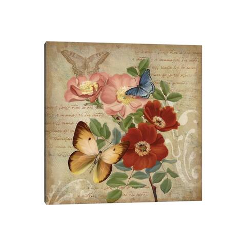 iCanvas "Butterfly Botanical I" by Conrad Knutsen Canvas Print