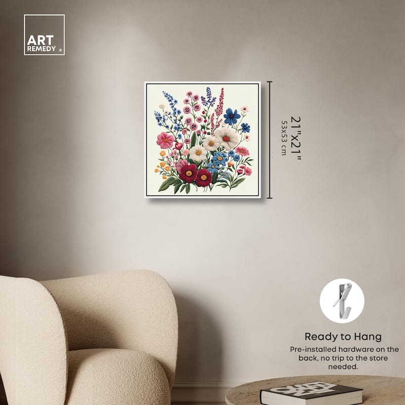 Wildflower Weave Canvas by Art Remedy