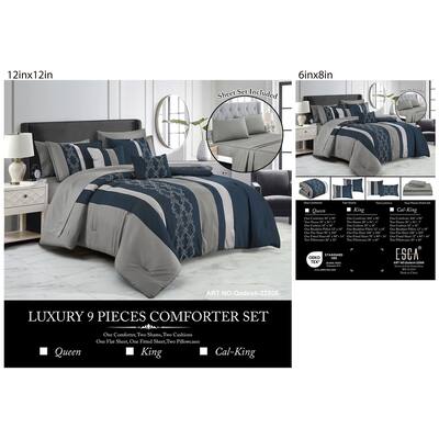Superior Reversible Down Alternative Qadesh 9PC Comforter Set