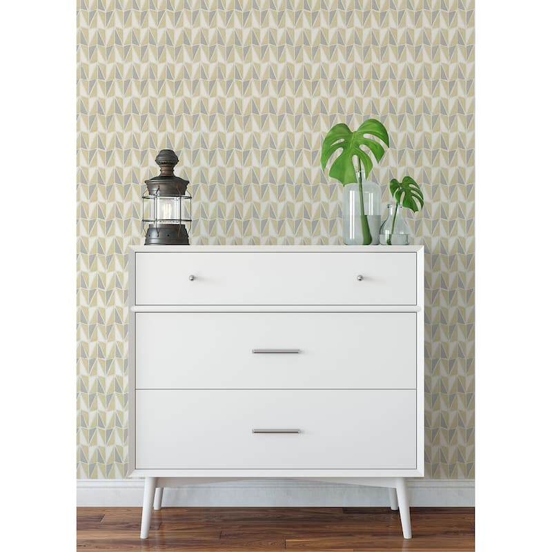 Scott Living Falkirk Yellow Peel and Stick Wallpaper