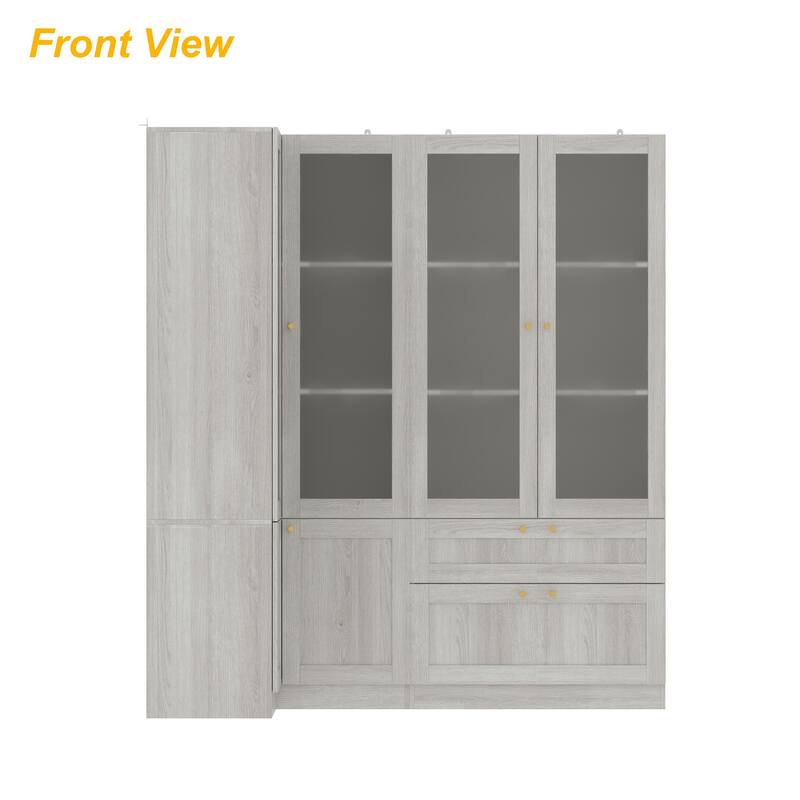 Elegant White Modular Bookcase: Stylish and Flexible Storage Solution for Your Home