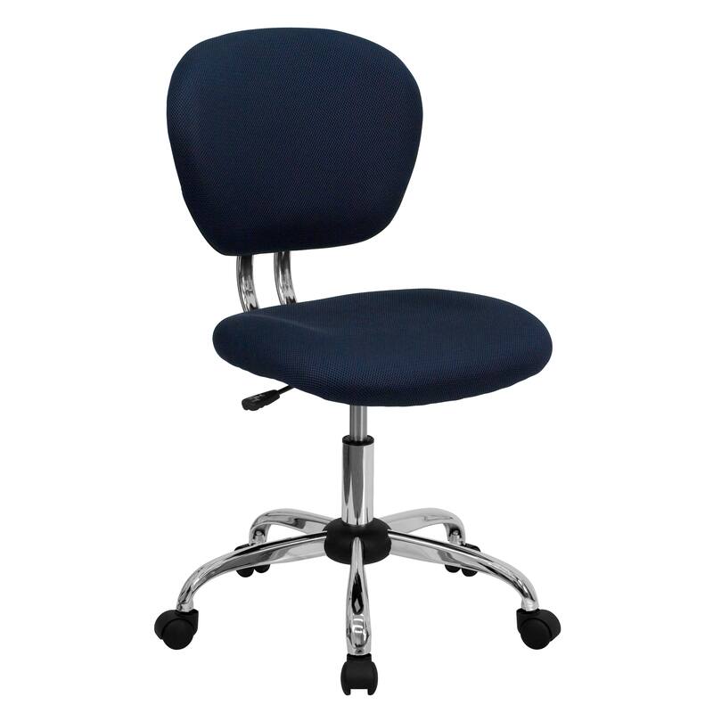 Mid-back Mesh Padded Swivel Task Office Chair with Chrome Base