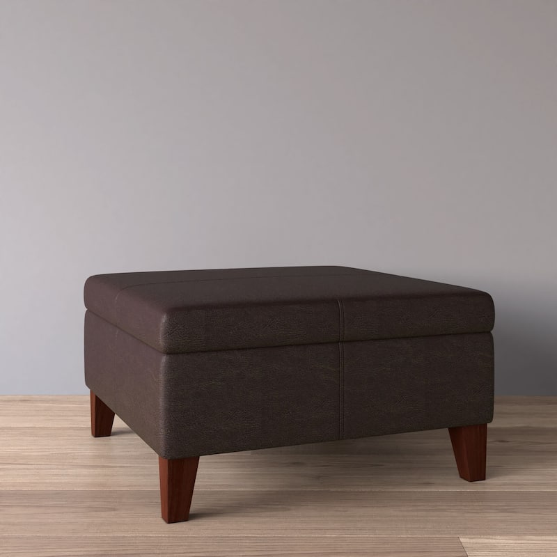 Copper Grove Rillieux Large Brown Storage Ottoman