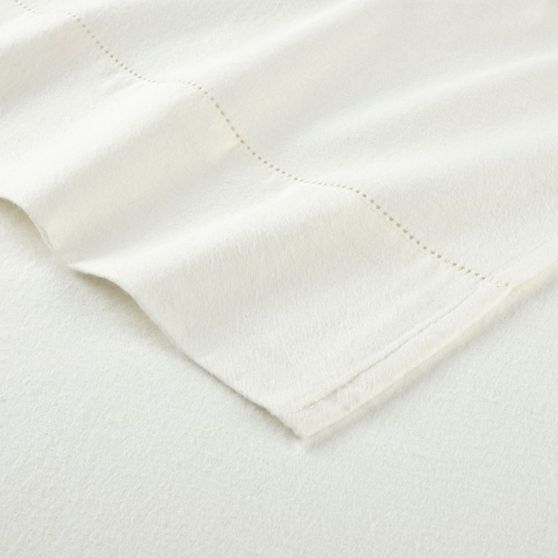 Pointehaven Solid Cotton 180 GSM Deep Pocket Oversized Brushed Flannel Sheet Set