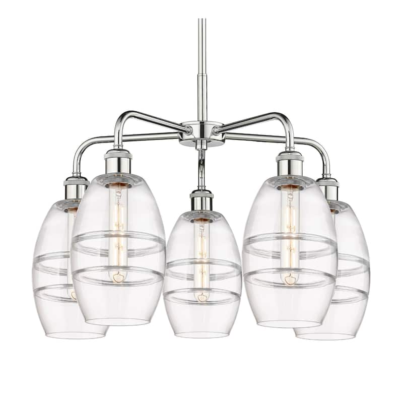 Innovations Lighting 516-5CR-14-24 Vaz Chandelier Vaz 5 Light 24" Wide - Polished Chrome / Clear